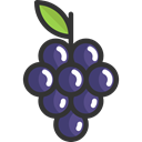 Food And Restaurant, grape, Bouquet, Grapes, Berry, food, Fruit, Berries, fruits Black icon