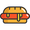 Sausage, food, Food And Restaurant, Fast food, junk food, Hot Dog Black icon