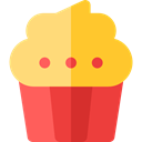 Bakery, food, baked, cupcake, muffin, sweet, Dessert, Food And Restaurant Tomato icon