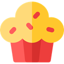 baked, food, muffin, sweet, Bakery, Food And Restaurant, cupcake, Dessert Khaki icon