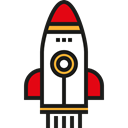 Rocket Launch, transport, Space Ship, Spacecrafts, Rocket, transportation, Rocket Ship Black icon