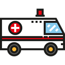 vehicle, Ambulance, transportation, Automobile, medical, emergency, transport Black icon