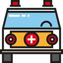 transport, Ambulance, emergency, transportation, vehicle, Automobile, medical Black icon