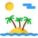 landscape, Beach, nature, Holidays, sun, Island Black icon