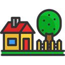 house, garden, Page, Home, buildings, real estate DarkSlateGray icon