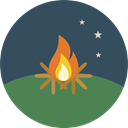 miscellaneous, hot, Burn, Flame, nature, Bonfire, Camping, campfire DarkSlateGray icon