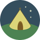 nature, Camping, Forest, Tent, Holidays, woods, rural DarkSlateGray icon