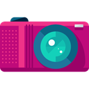 photography, technology, electronics, photograph, photo camera, Camera, photo MediumVioletRed icon