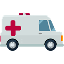 medical, transportation, Automobile, Healthcare And Medical, transport, vehicle, Ambulance, emergency Black icon