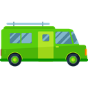 vehicle, van, Automobile, Car, transportation, transport Black icon