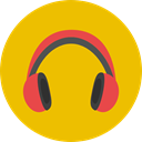 sound, Audio, Headphones, technology, electronics, earphones Gold icon