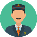 user, profile, Avatar, job, profession, Doorman, Professions And Jobs CadetBlue icon