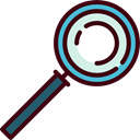 magnifying glass, zoom, detective, Loupe, Tools And Utensils Black icon