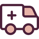 medical, transportation, transport, vehicle, Ambulance, emergency, Automobile, Healthcare And Medical DarkSlateGray icon