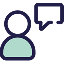 Chat, user, Avatar, Communications, transmitter Black icon
