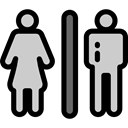 Man, people, woman, bathroom, toilet, Toilets, signs, restroom, Signaling, Humanpictos Black icon