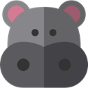 zoo, Animals, hippopotamus, wildlife, Animal Kingdom DimGray icon