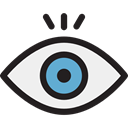 view, medical, interface, Eye, visible, Visibility, Healthcare And Medical Black icon