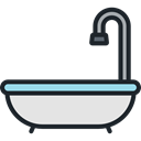 hygiene, Bathtub, Hygienic, Furniture And Household, Clean, Bath, bathroom, washing Black icon