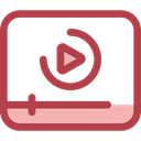 Streaming, video player, video play, Multimedia Option, Multimedia Player, Music And Multimedia, Play button, technology Sienna icon