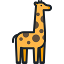 zoo, Animals, Giraffe, mammal, Wild Life, Animal Kingdom Black icon