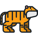Animal, Tiger, zoo, Animals, Wild Life, Animal Kingdom DarkSlateGray icon
