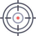 Aim, miscellaneous, Target, shooting, sniper, weapons Black icon