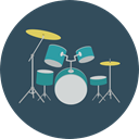 music, Orchestra, Drum Set, Music And Multimedia, Drum, musical instrument, Percussion Instrument DarkSlateGray icon