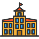 school, education, buildings, college, High School, Architecture And City DarkSlateGray icon