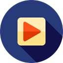 movie, Multimedia, Arrows, play, music player, ui, Play button, video player, Multimedia Option DarkSlateBlue icon