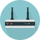 internet, Connection, Modem, Wifi, technology, Communications, Wireless Connectivity, Music And Multimedia SkyBlue icon