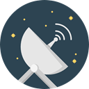 wireless, radar, antenna, technology, Communications, Satellite Dish DarkSlateGray icon