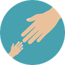 Protection, Hands, baby, Gesture, Hands And Gestures, Kid And Baby CadetBlue icon