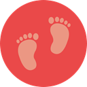 Foot, Footprint, baby, Footprints, barefoot, Kid And Baby Tomato icon