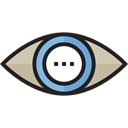 view, medical, interface, Eye, visible, ui, Visibility Black icon