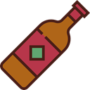 Alcohol, food, beer, Bottle, pub, Alcoholic Drinks, Food And Restaurant, Bar Black icon