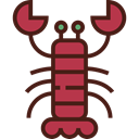 Animal, food, lobster, Sea Life, Food And Restaurant Black icon