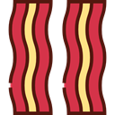 food, Strips, Bacon, Bacons, Bacon Strips, Food And Restaurant Crimson icon