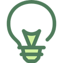 Light bulb, technology, electronics, invention, Idea, electricity, illumination Black icon