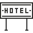sign, hotel, Rest, Hostel, Signaling Black icon