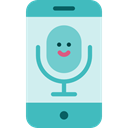 Multimedia, mobile phone, cellphone, smartphone, technology, Voice Recognition Lavender icon
