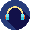 sound, miscellaneous, Audio, Headphones, technology, earphones DarkSlateBlue icon
