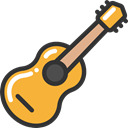 music, guitar, flamenco, Music And Multimedia, Folk, musical instrument, Spanish Guitar, Orchestra, Acoustic Guitar, String Instrument Black icon