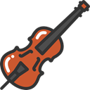 musical instrument, Orchestra, String Instrument, Music And Multimedia, music, Violin Black icon