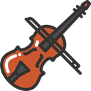 Music And Multimedia, Violin, musical instrument, Orchestra, String Instrument, music DarkSlateGray icon