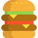 sandwich, Burger, hamburger, Food And Restaurant, food, Fast food, junk food Goldenrod icon