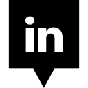 media, Logo, Linkedin, Social Black icon