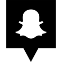 Logo, Social, Snapchat, media Black icon
