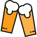 Alcohol, beer, toast, pub, Alcoholic Drink, Pint Of Beer, Food And Restaurant Black icon