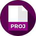 Proj, Files And Folders, File, Format, Archive, Extension, document Indigo icon